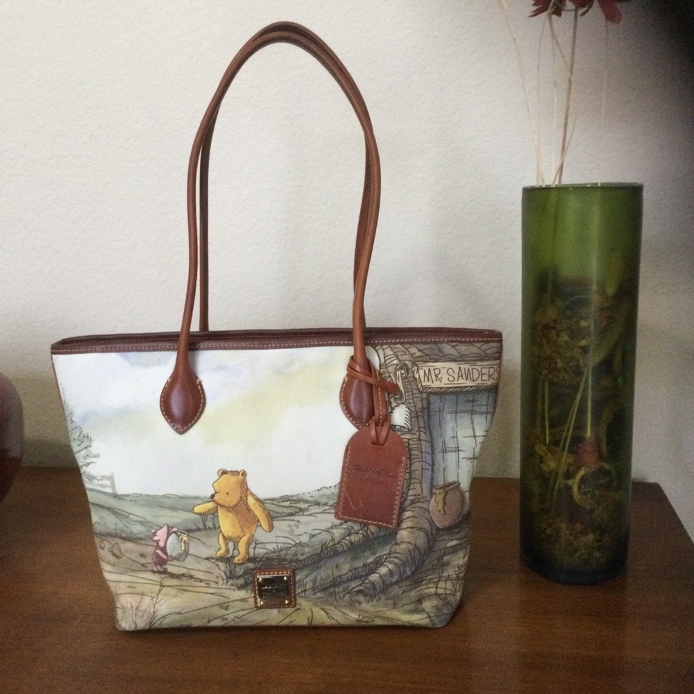 Dooney & Bourke Winnie the Pooh Cream and Brown Leather Tote